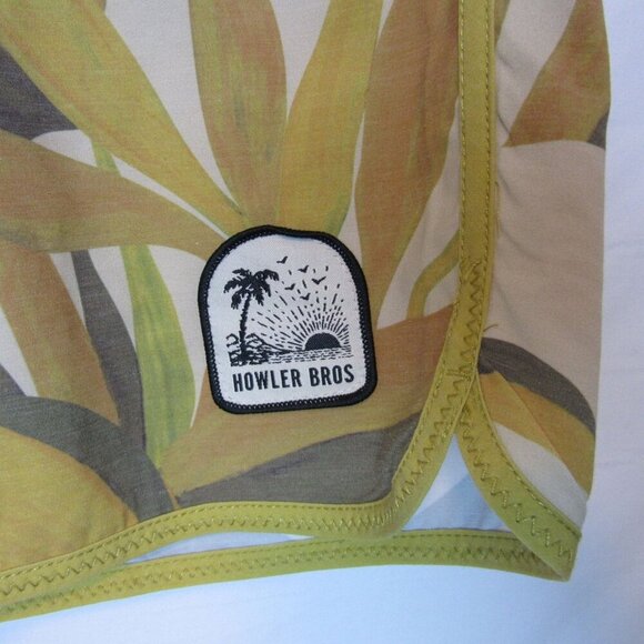Howler Brothers Board Shorts Men's 32 Swim Trunks Yellow Orange Tropical - Picture 2 of 5